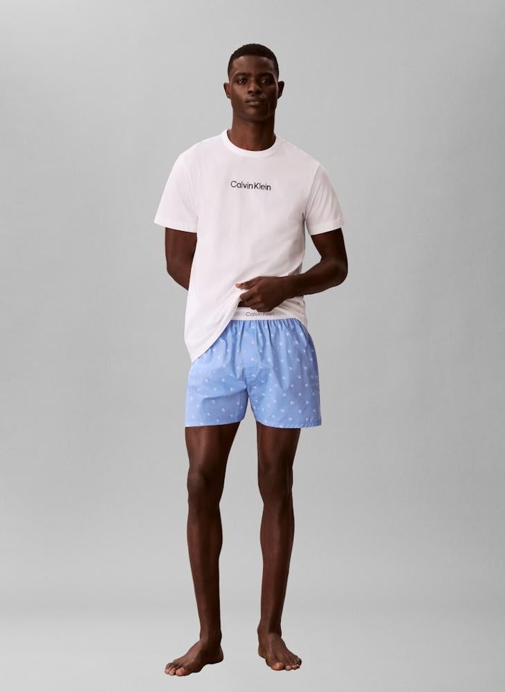 CALVIN KLEIN Poplin Short Sleeve T-Shirt And Boxers Set - Image 1